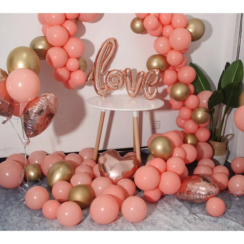 Peach-Pink-Gold-Coral-Engagement-Party-Background-Balloon-Garland-Rose-Gold-Love-Baby-Shower-Wedding-Birthday