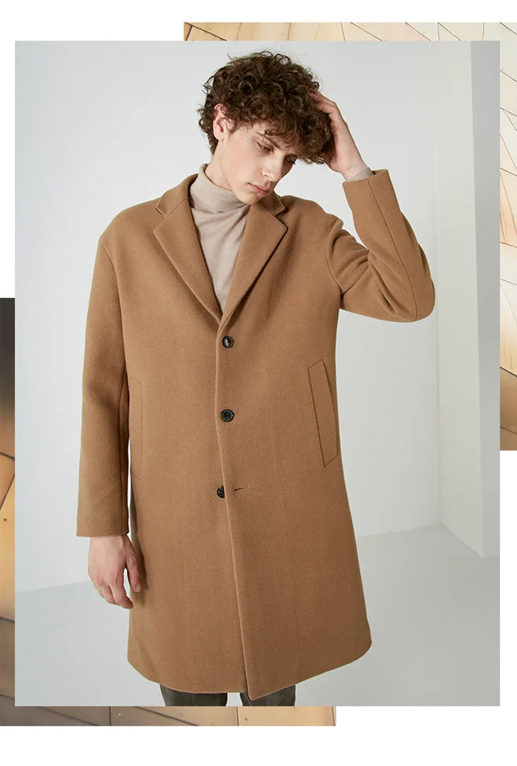 Избранное новое шерстяное пальто зимнее с шерстяным отворотом в длинной одежде Ретро Верхняя одежда S | 418427538