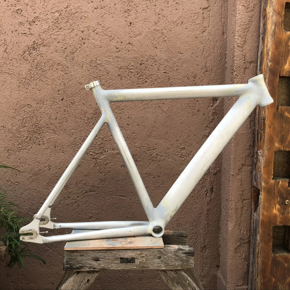 700C рама велосипеда с фиксированной передачей 54 см НЕОБРАБОТАННАЯ гладкая сварочная рама велосипеда рама из алюминиевого сплава