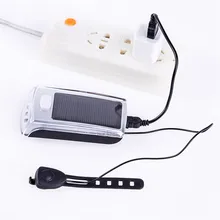 Высококачественная Зарядка 4 светодиодный велосипед Солнечная фара+ динамик