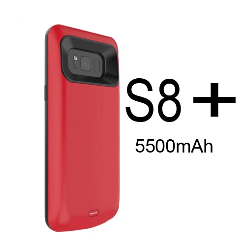 Чехол для аккумулятора S8 5500mA/5000mAh для samsung Galaxy S8, чехол для зарядного устройства, внешний аккумулятор для samsung Galaxy S8 Plus - Цвет: 5500mAh S8 Plus Red