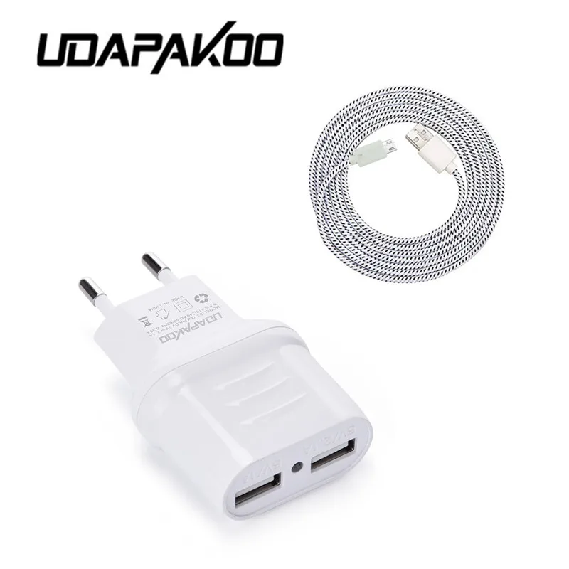 5 В 2 а usb порта европейская вилка дорожный адаптер для быстрой зарядки и 1 м