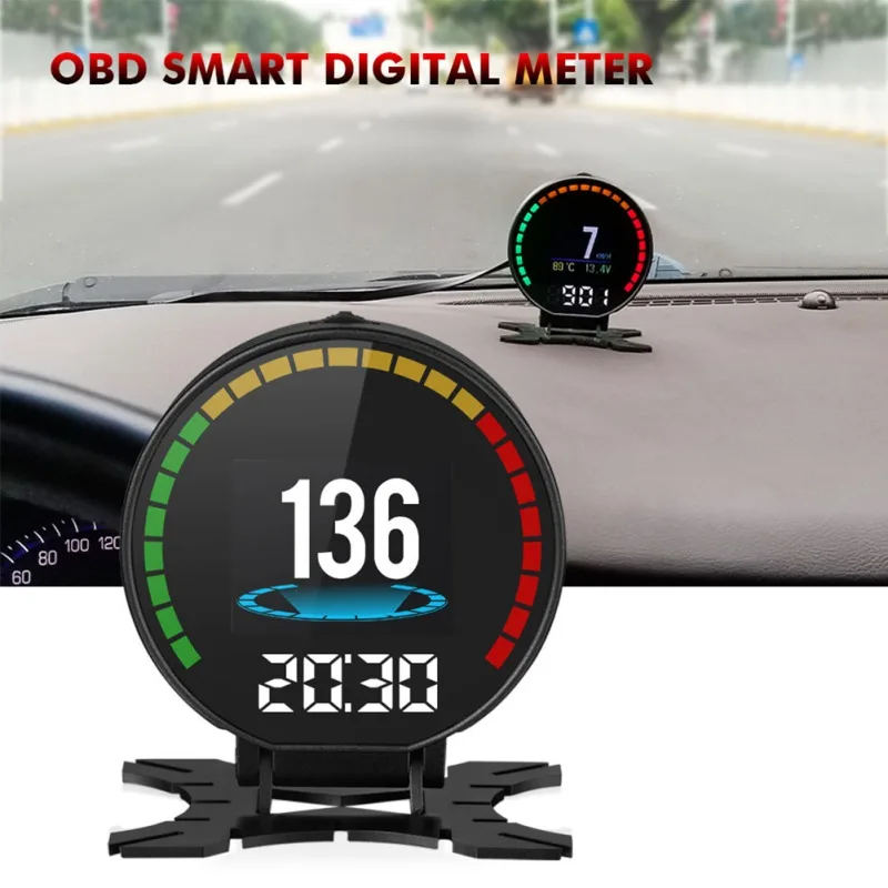 

2019 Digital Speed Car Monitor Head-up Display OBD2 Auto OBD Car Tuning Accessories Speedometer RPM Temperature