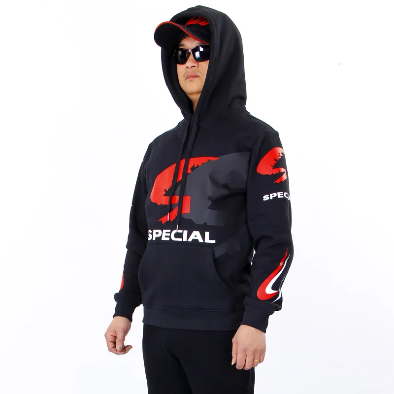 

Special Fishing suit outdoor 2018 New winter hooded plus velvet warm jacket sweatshirt loose plus size tops