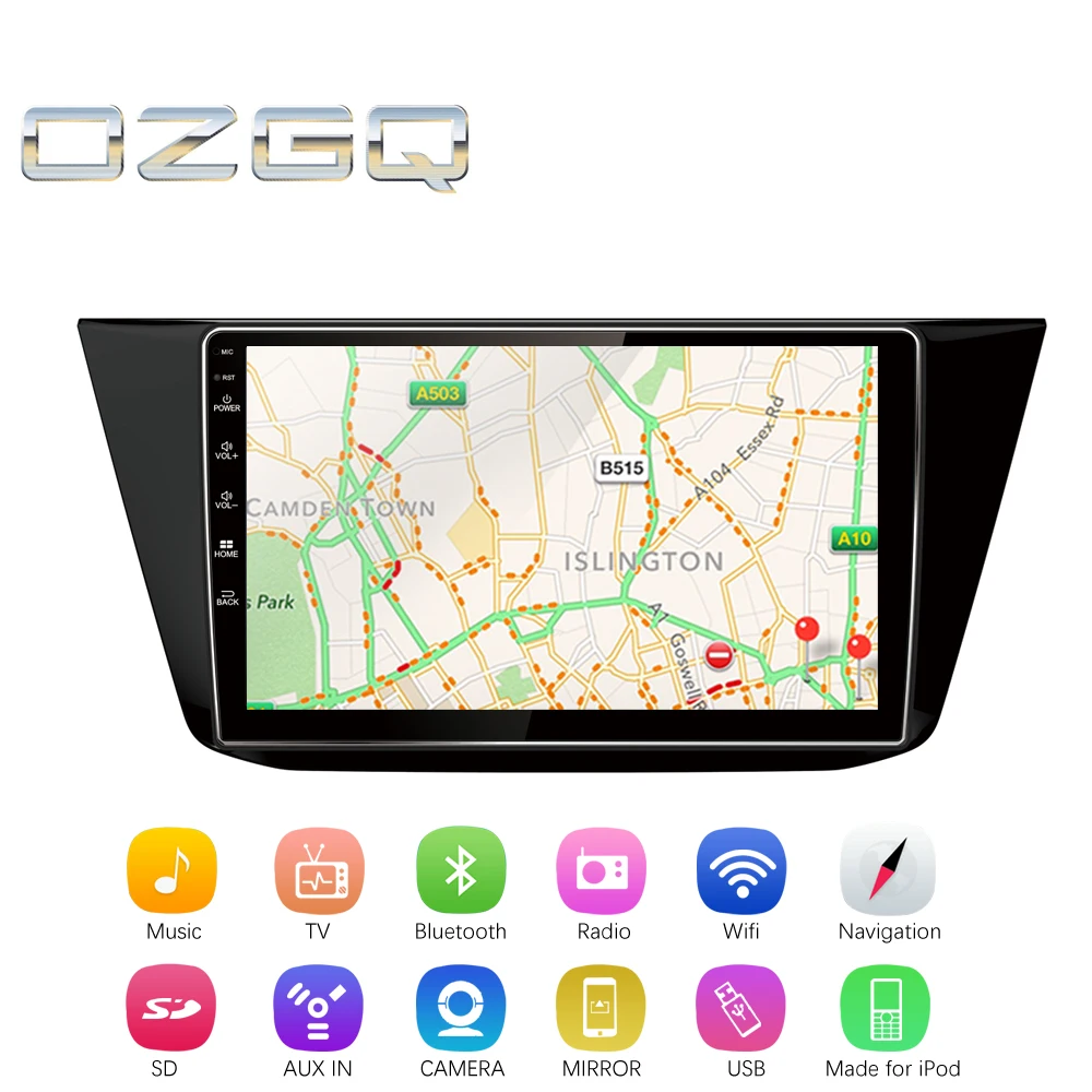 Clearance OZGQ Android 7.1 Car Player For VW Tiguan 2016 2017 2018 Screen Auto GPS Navigation Bluetooth Radio TV Audio Video Music Stereo 2