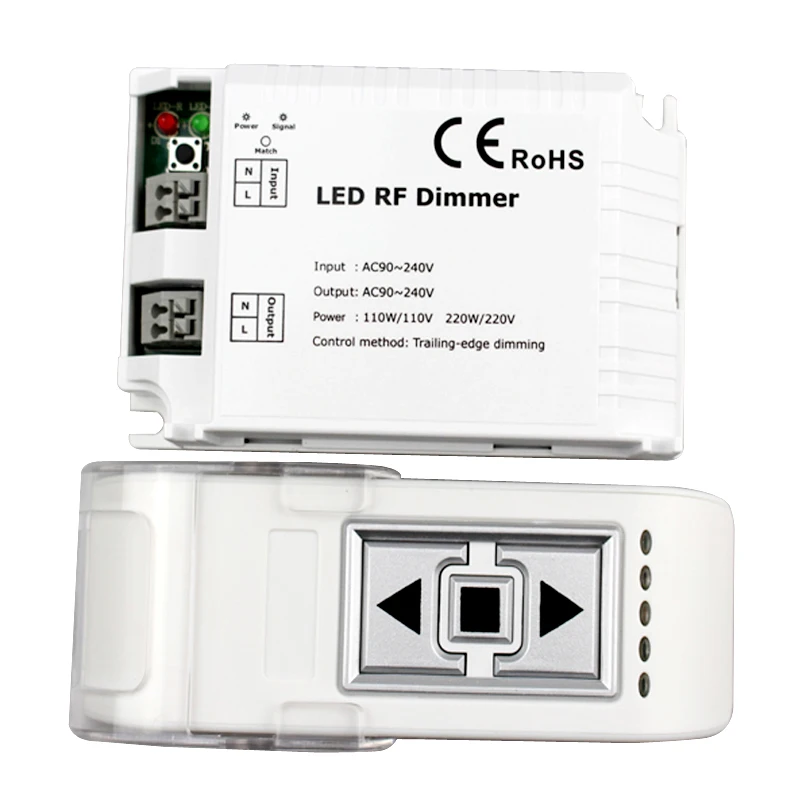 

Trailing Edge Dimming triac led dimmer 220v 3 key wireless remote control for led strip output 110v/110w 220v/220w