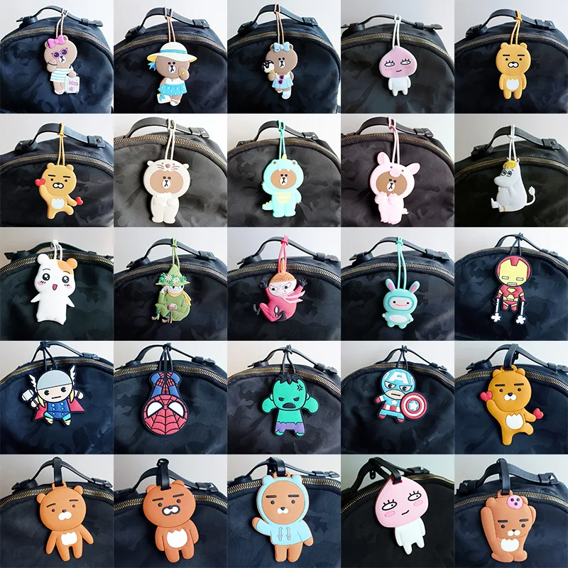 

New Travel Accessories Luggage Tag Cover Creative Cartoon Cute Silica Gel Suitcase ID Address Holder Baggage Boarding Tags Label