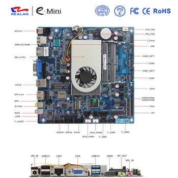 

Intel 6th Generation Core i5 6200U Processor Mini Itx Motherboard Supported Dual Channel DDR4 With M.2