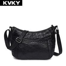 KVKY, мягкая сумка из искусственной кожи, женские сумки через плечо, вместительные сумки, черные женские сумки на молнии, женские сумки через плечо, повседневные сумки-тоут, сумки-мессенджеры