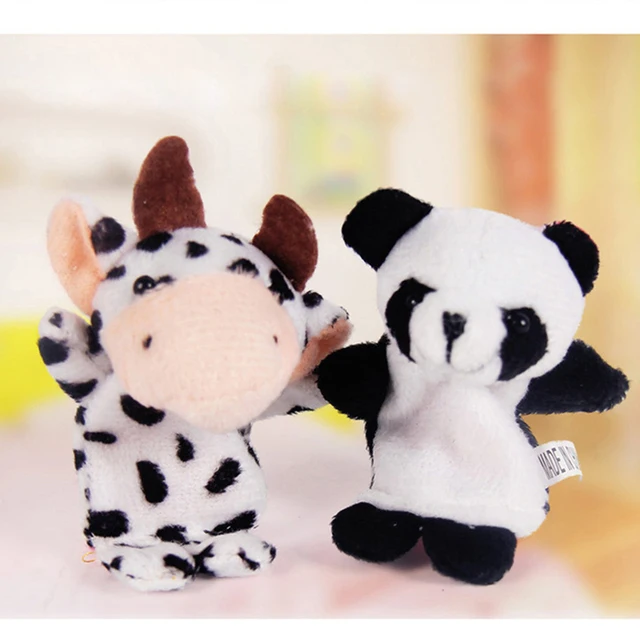 10PCS Animal Finger Puppet Plush Toy for Children Baby Favor Dolls Tell Story Props Cute Cartoon Fingerdoll Kids Soothing Baby 5