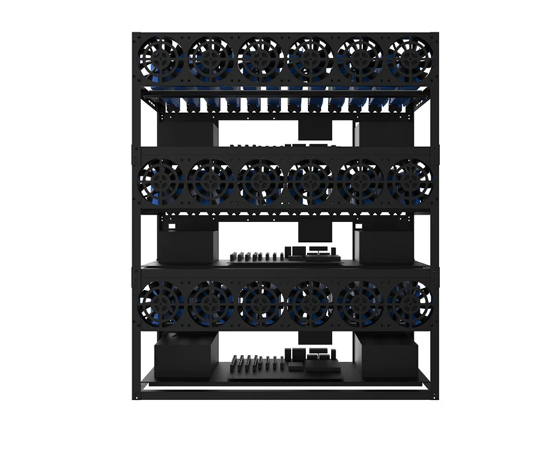 Mining Rig Case PC Server Rack Crypto Coin Open Air Frame 12 GPU Case ATX Fit ETH BTC XMR RX 470 580 GTX 1060 1080 P106 36 Card