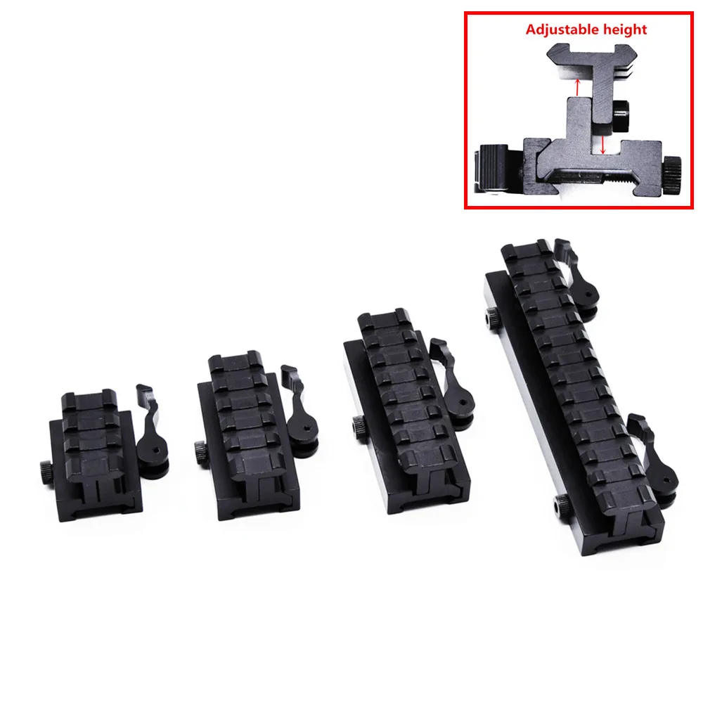 QD Riser mount adapter с 20 мм Picatinny Rail Weaver Adapter Base Scope регулируемая высота охотничий Riser mount adapter