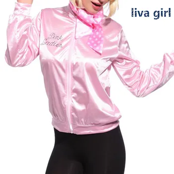 

Women Basic Coats Solid Tracksuit for Women Jacket Ladies Retro Jacket Women Fancy Dress Grease Costume