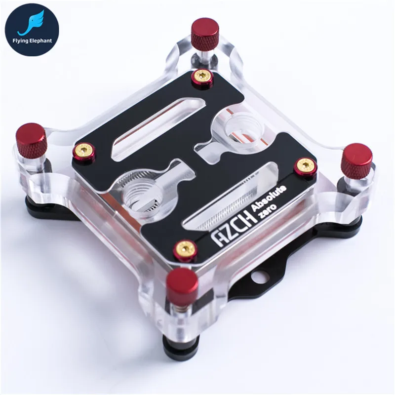

Transparent Acrylic computer water Cooling CPU Water block 60mm x 60mm copper radiator for Intel 115x 1366 2011