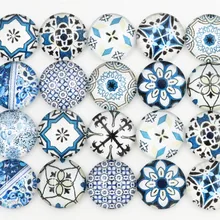 50 шт./лот 12 мм фото Стеклянные Кабошоны разных сортов цвет кабошоны для браслета серьги ожерелье основы Settings-E5-04