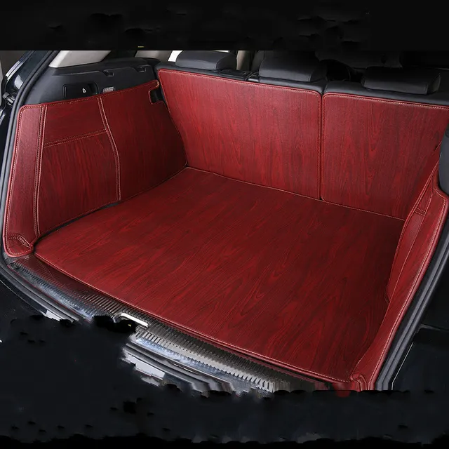 Full Covered Wood Grain Waterproof Boot Carpets Durable Custom Car