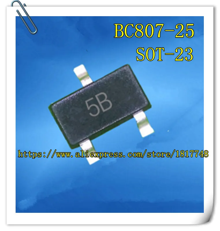 

100PCS/LOT BC807-25 5B 5B1 807-25 5BW SOT-23 SMD transistor (PNP)