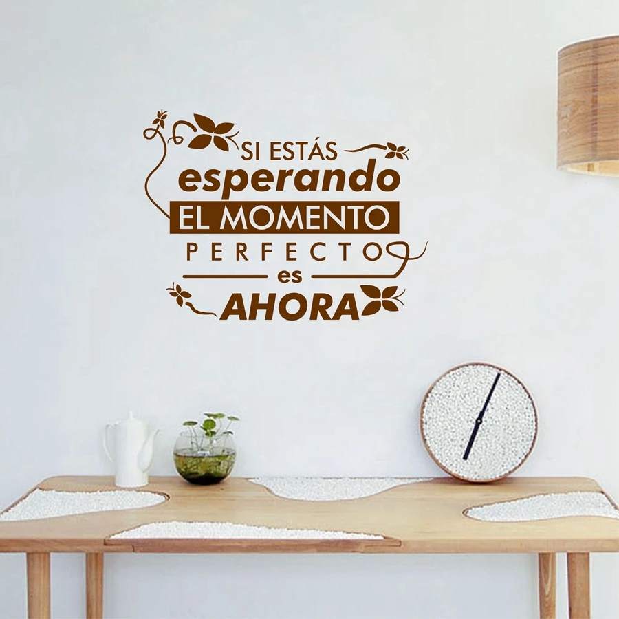 Spanish Life Quote Vinyl Wall Sticker Home Decor , Spanish Mural Wall