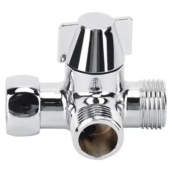 

G1/2" Shower Three-way Connector T-shaped Adapter Adjustable Water Diverter Valve Toilet Bidet Water Separator Faucet Splitter