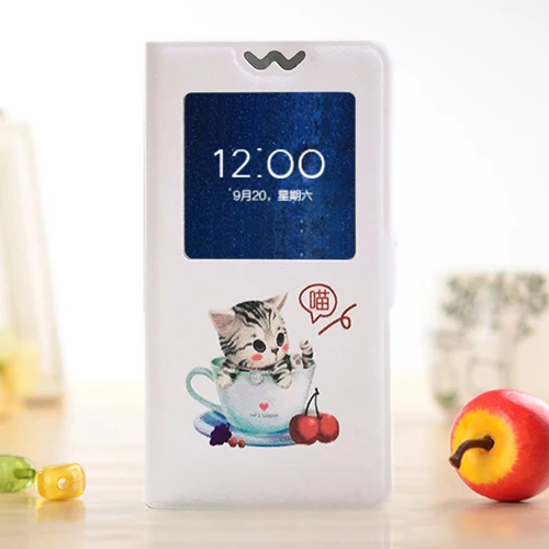 QIJUN чехол для Lenovo A8 A806 A808T A 806 808T окрашенный мультяшный Магнитный флип из