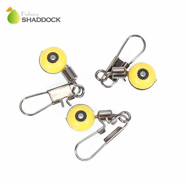 30pcs Fishing Line Sinker Slides Big Plastic Head Space Beans Fishing Weight Slip Clips Fishing Swivels Connector Accessories