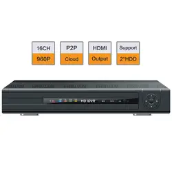 16ch HD 960 P в реальном времени HDMI Выход P2P Облако 1.25u CCTV сети NVR ONVIF