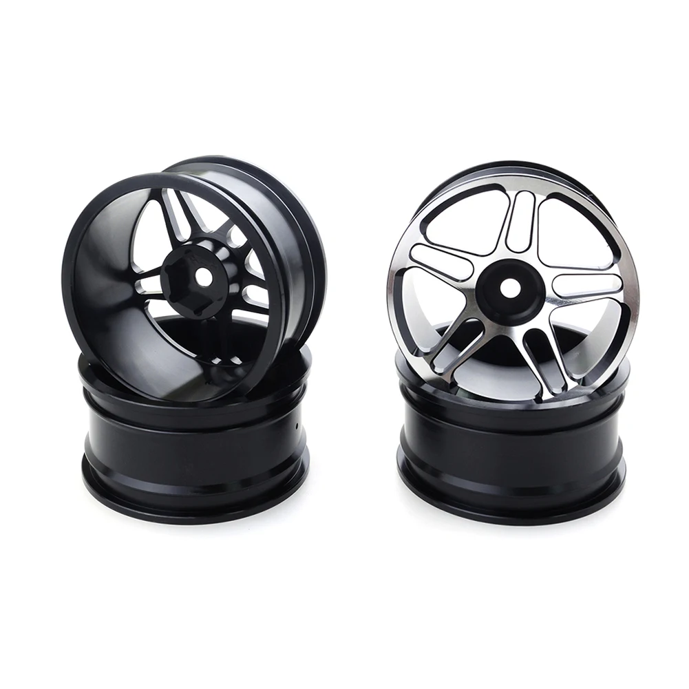 

4 Pcs Aluminum Alloy Model Wheel RC Drift Hub Upgrade Parts Racing Car Rims For 1:10 Accessories On-Road