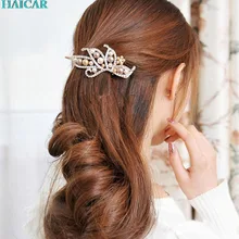 Прекрасный Винтаж ювелирные изделия хрустальные шпильки для волос модная жемчужина для женщин зажим «утиный клюв» Красота инструменты леверт