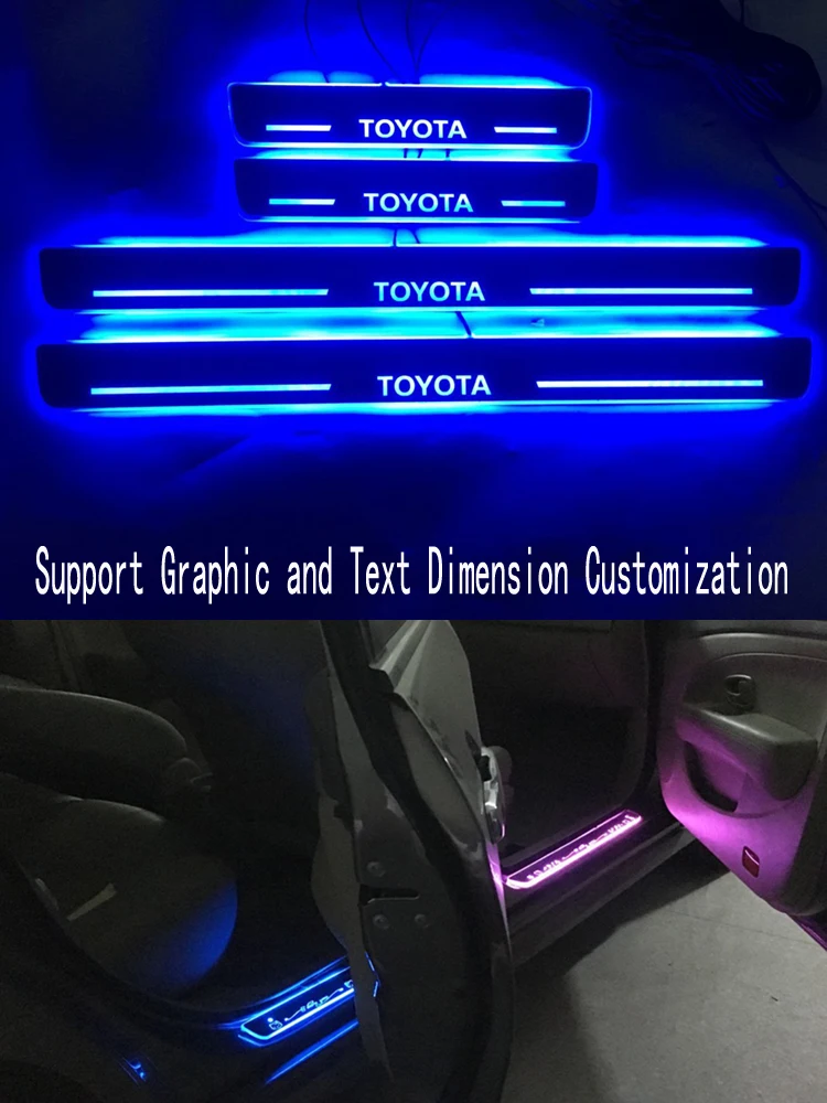 

Applicable to RUMION Streaming Dynamic LED Lamp Door Welcome Pedal/Dynamic Lighting Vehicle Threshold For Toyota Auris yaris l