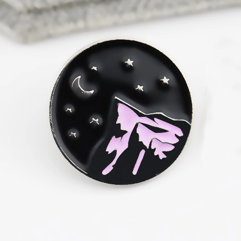 Модный походный значок Advanture брошь для путешествий Сувенир небо Луна Звезда значок с эмалью ювелирный подарок для женщин
