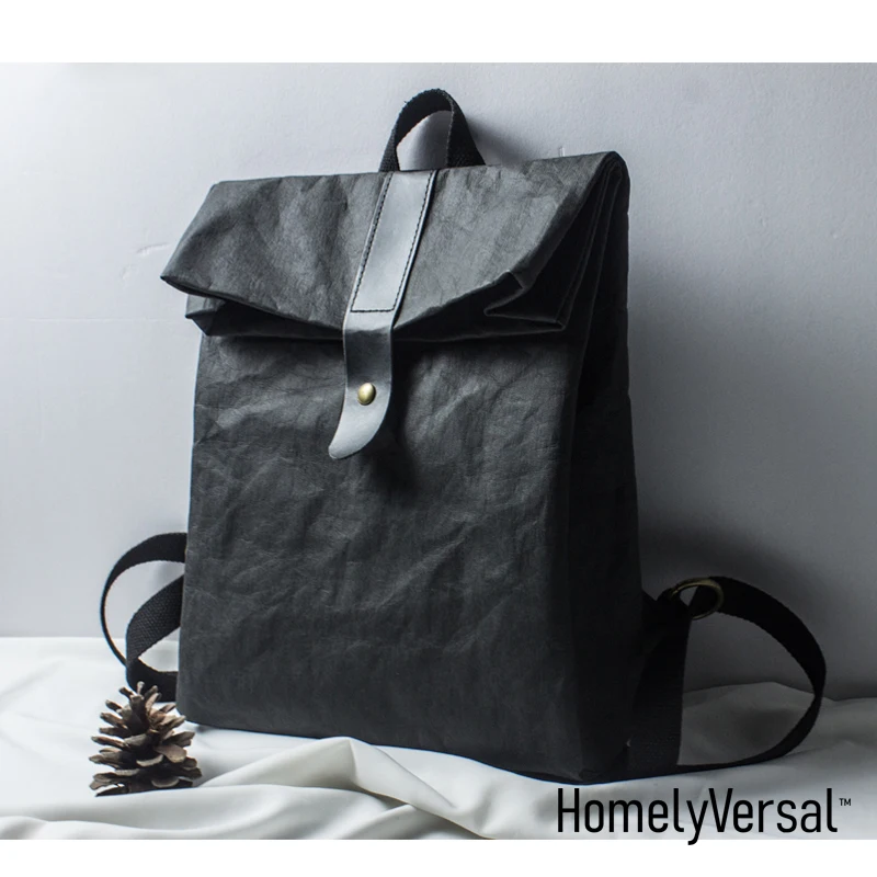 Модные дизайнерские женские мужские рюкзаки для ноутбука, студенческие рюкзаки из крафт-бумаги, стиль, рюкзаки, винтажные сумки ручной работы