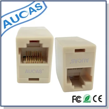 

AUCAS 10PCS RJ45 Modular adapter (1 way) Connector LAN Ethernet Splitter Adapter 8P8C Network modular plug