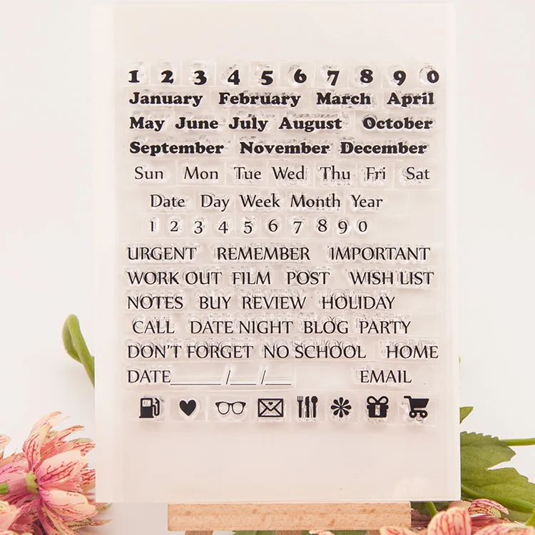 

DIY big date memories week month year clear stamp set scrapbooking craft accessories