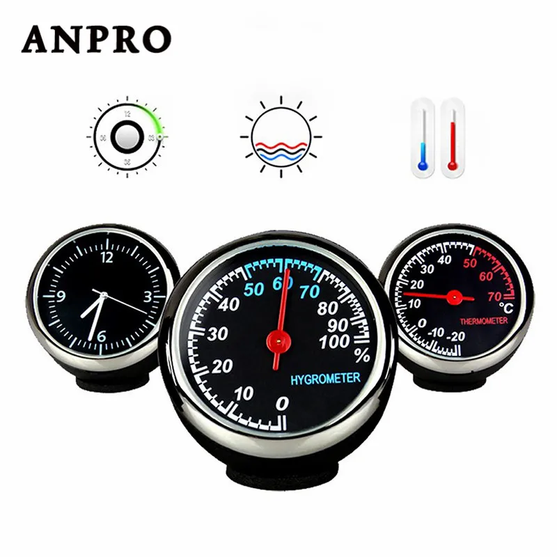 

Table Classic Car Dashboard Digital Clock Auto Watch Automotive Thermometer Hygrometer Clock Car Decoration Ornaments #3