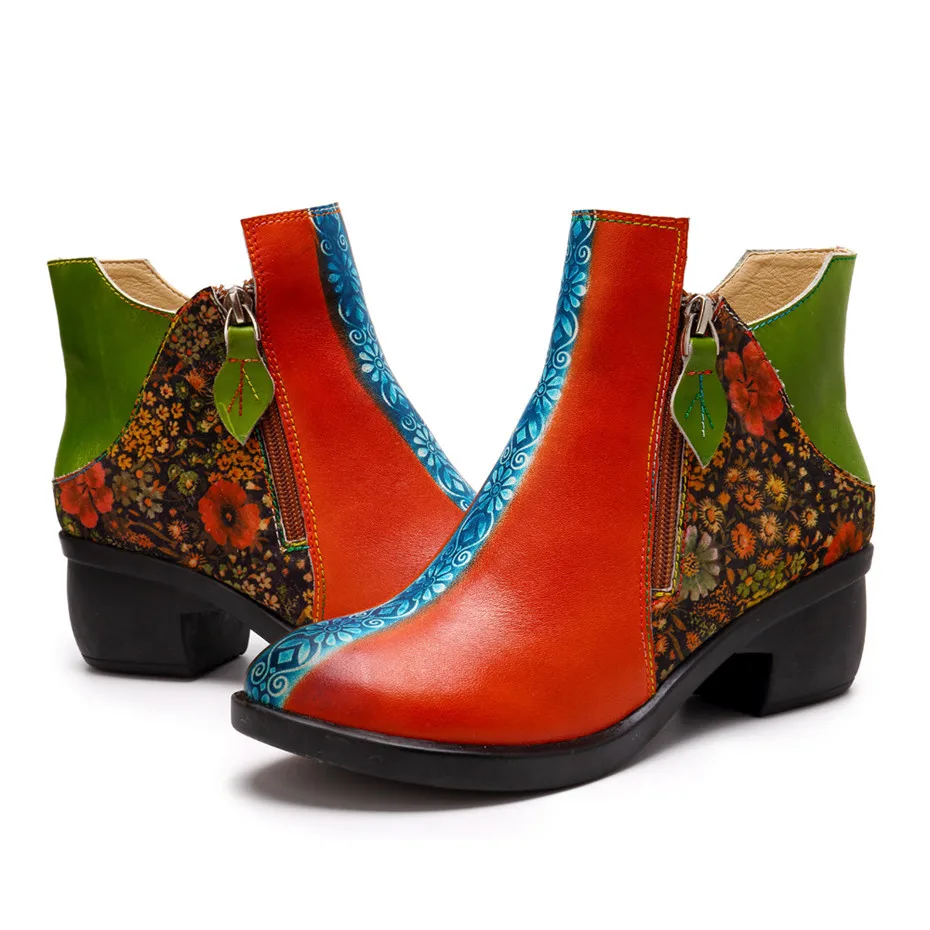 cow print chelsea boots