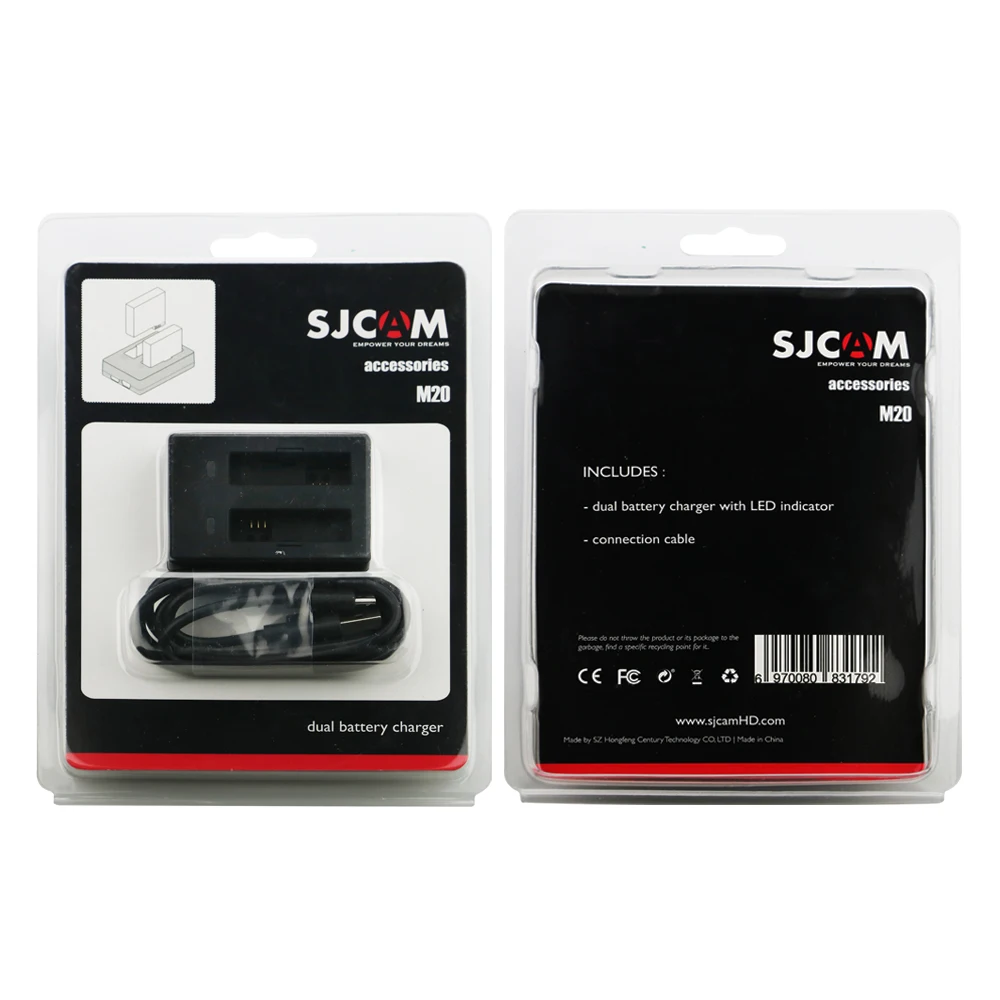Оригинальный бренд SJCAM M20 настольное зарядное устройство для батарея с двумя