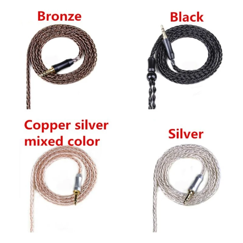 2.5/3.5/4.4mm Silver Plated Earphone Upgrade Wire Headphone MMCX Cable SE425 SE535 IE80 IE8I IM 2Pin 0.78mm A2DC Cable