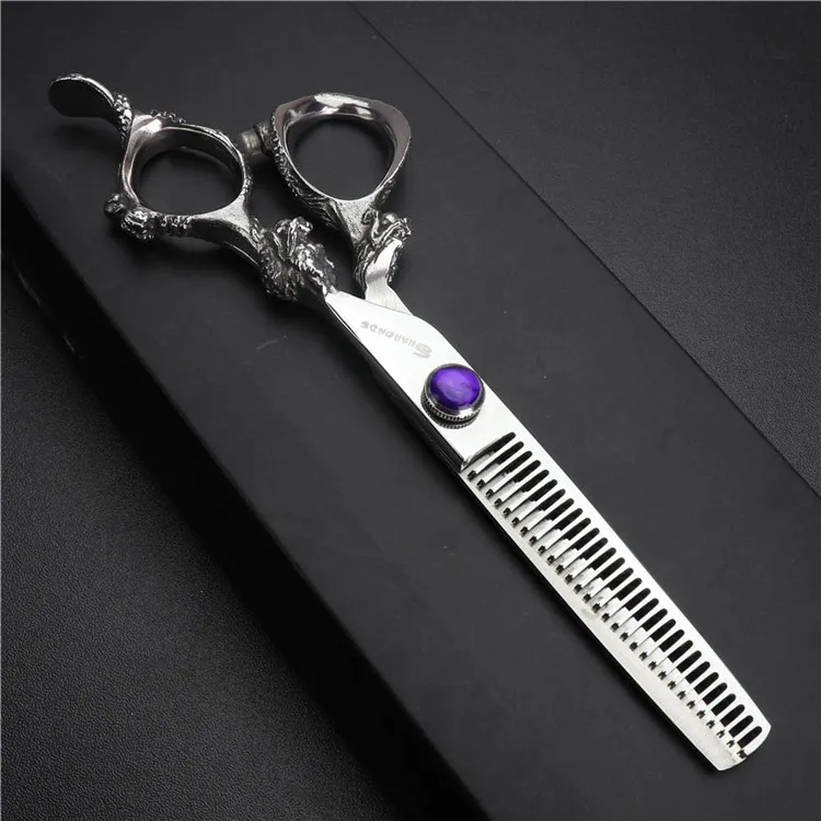 6 дюймов стрижка Профессиональная парикмахерская ножницы для парикмахерской набор ножницы для стрижки волос филировочные ножницы салонный инструмент - Цвет: Thinning Silver
