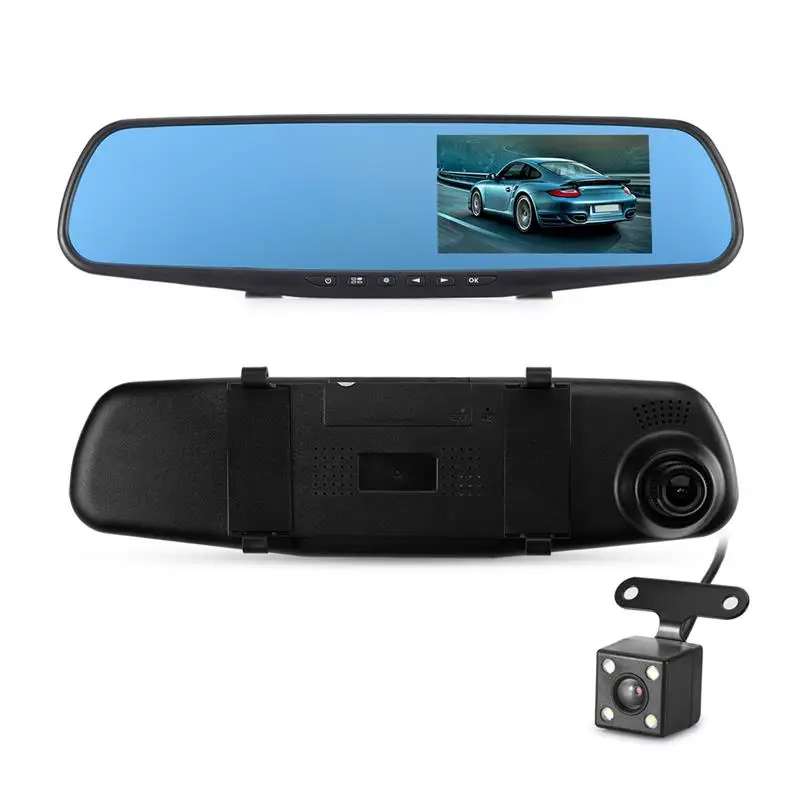 Car DVR 1080P Dual Lens Dash Camera Rear Mirror Digital Recorder With Rearview Camera Video Recorder Camcorder Registrar