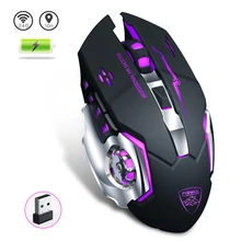 C90 2,4 ГГц Беспроводная перезаряжаемая 7 цветов дышащая светодиодная подсветка usb оптический, эргономический геймер игровой мыши для ПК ноутбука компьютера