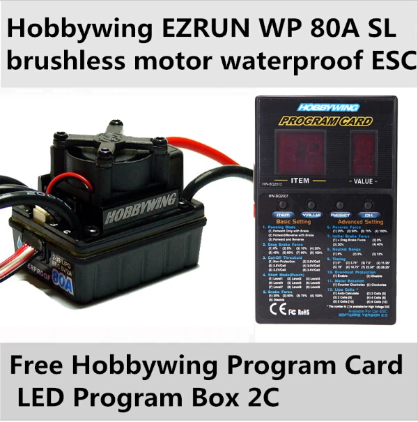 Новинка 2016 из натуральной кожи производства HOBBYWING EZRun WP 80A SL безщеточный