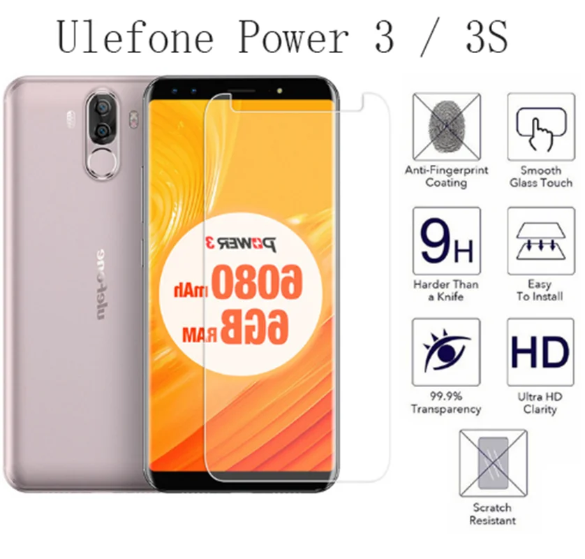 2 шт экран протектор телефона для Ulefone power 3/3 S телефон Закаленное стекло Защитная пленка для смартфонов Защитная крышка экрана