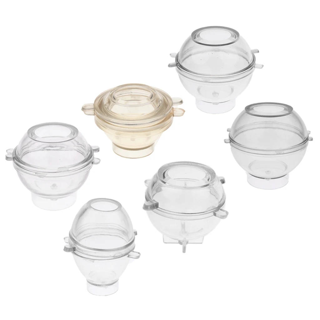 6pcs DIY Sphere Round Mold For Candle Wax Homemade Soap DIY Plastic Mold -6 Different Size Ice Ball Molds