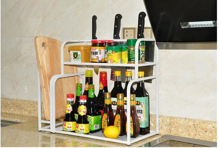 Wrought iron microwave oven shelf. Double microwave oven rack. Kitchen shelf.