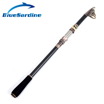 

BlueSardine Telescopic Fishing Rod Carbon Sea Spinning Rod 1.8M 2.1M 2.4M 2.7M 3M Fishing Tackle