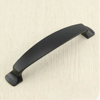 

5'' Dresser pulls kitchen cabinet handles 128mm black drawer cupboard wardrobe furniture door decoration hardware handle pull