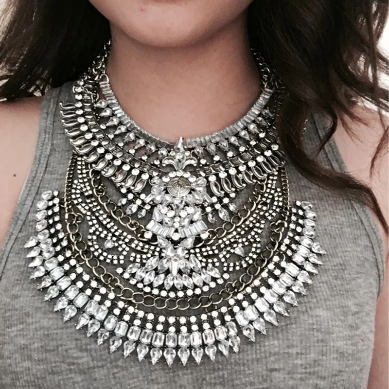 KQMX Vintage Necklaces & Pendants High Quality Two Big Necklaces Can