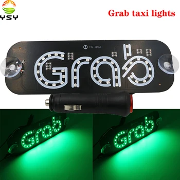 

YSY 1pcs/lot NEW Grab Taxi Led Car Windscreen Cab indicator Lamp Sign Green LED Windshield Taxi Light Lamp 12V