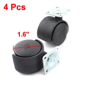 

uxcell 4PCS Computer Chair Twin Wheel 41mm 360 Degree Rotation Swivel Caster for Home or Office Chairs Hot Sale