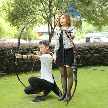 40LBS 53IN Hunting Shooting Straight Bow and Arrows Aluminum Alloy Bow Survival Tools Target Training Outdoor Game Bow Max Cost